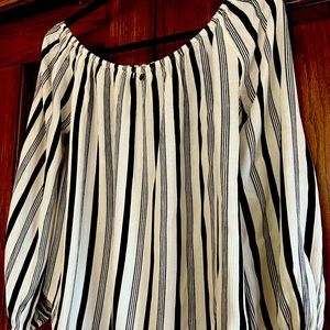 Sexy black and white striped blouse. Good condition.